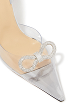 Exclusive Crystal Bow 110 PVC Pumps